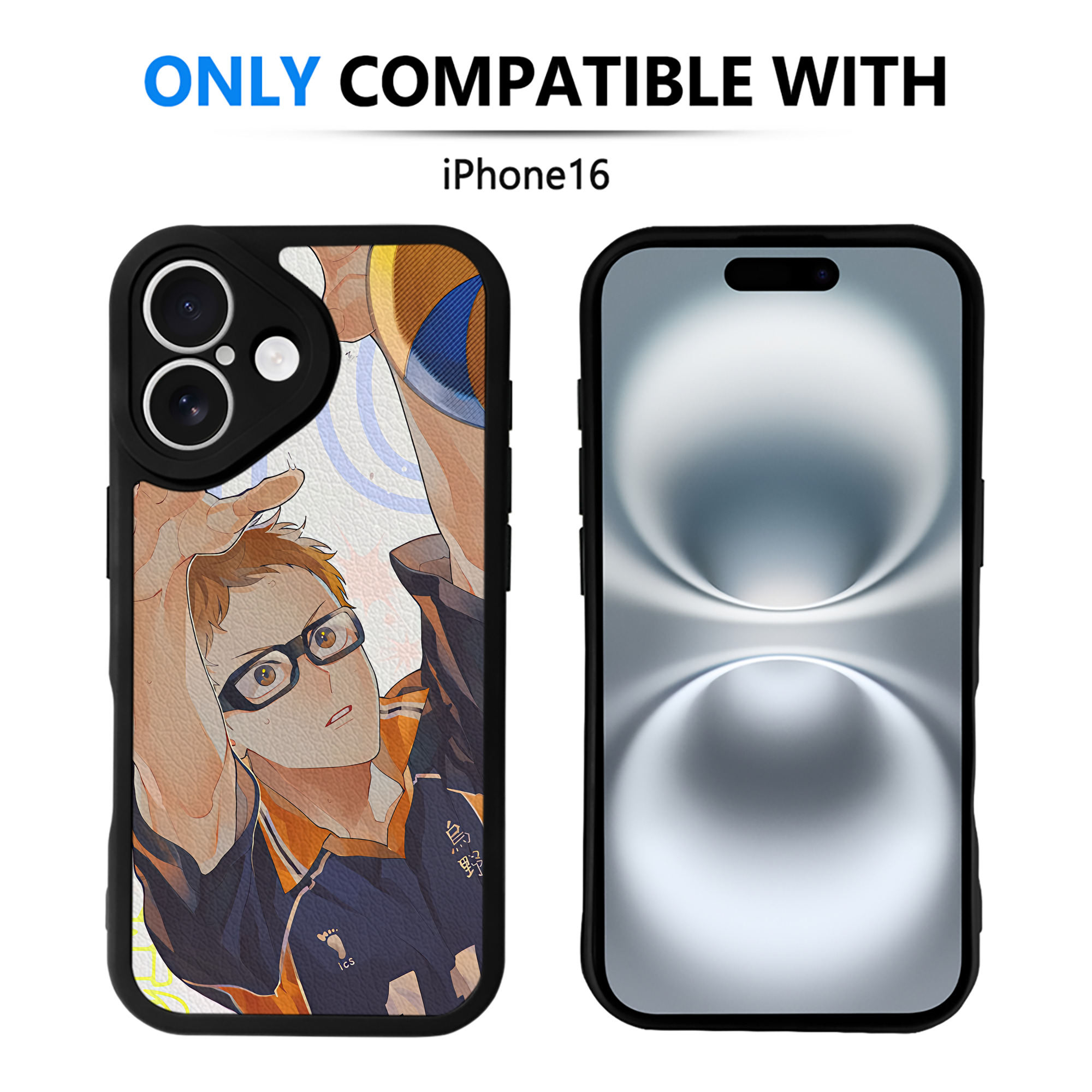 （画像用） ハイキュー!! Haikyu!! 【iPhone 16シリーズ対応】シリコンスマホケース（レザー調） 材質：シリコン